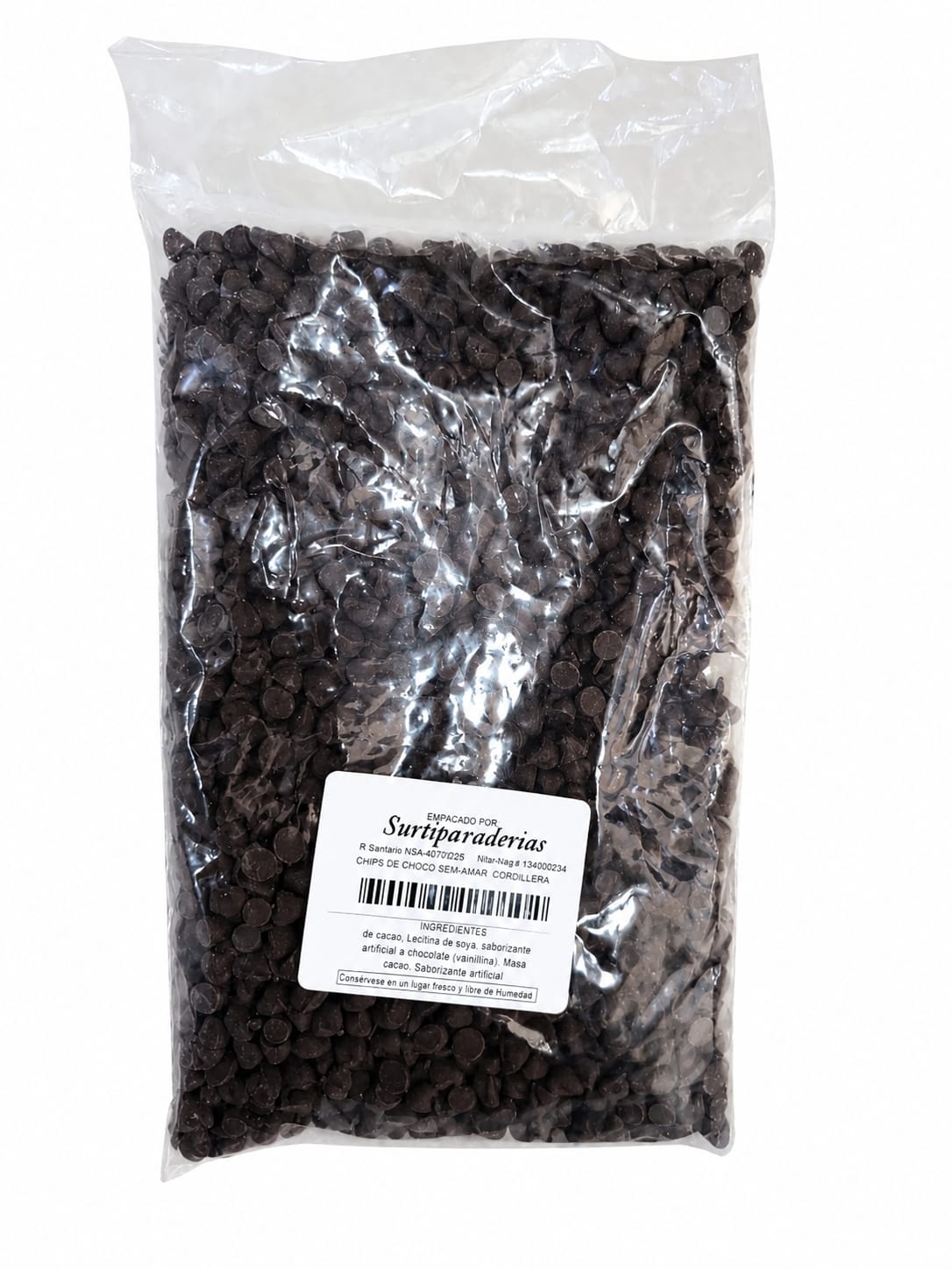 CHIPS DE CHOCOLATE NEGRO 500 GR CORDILLERA