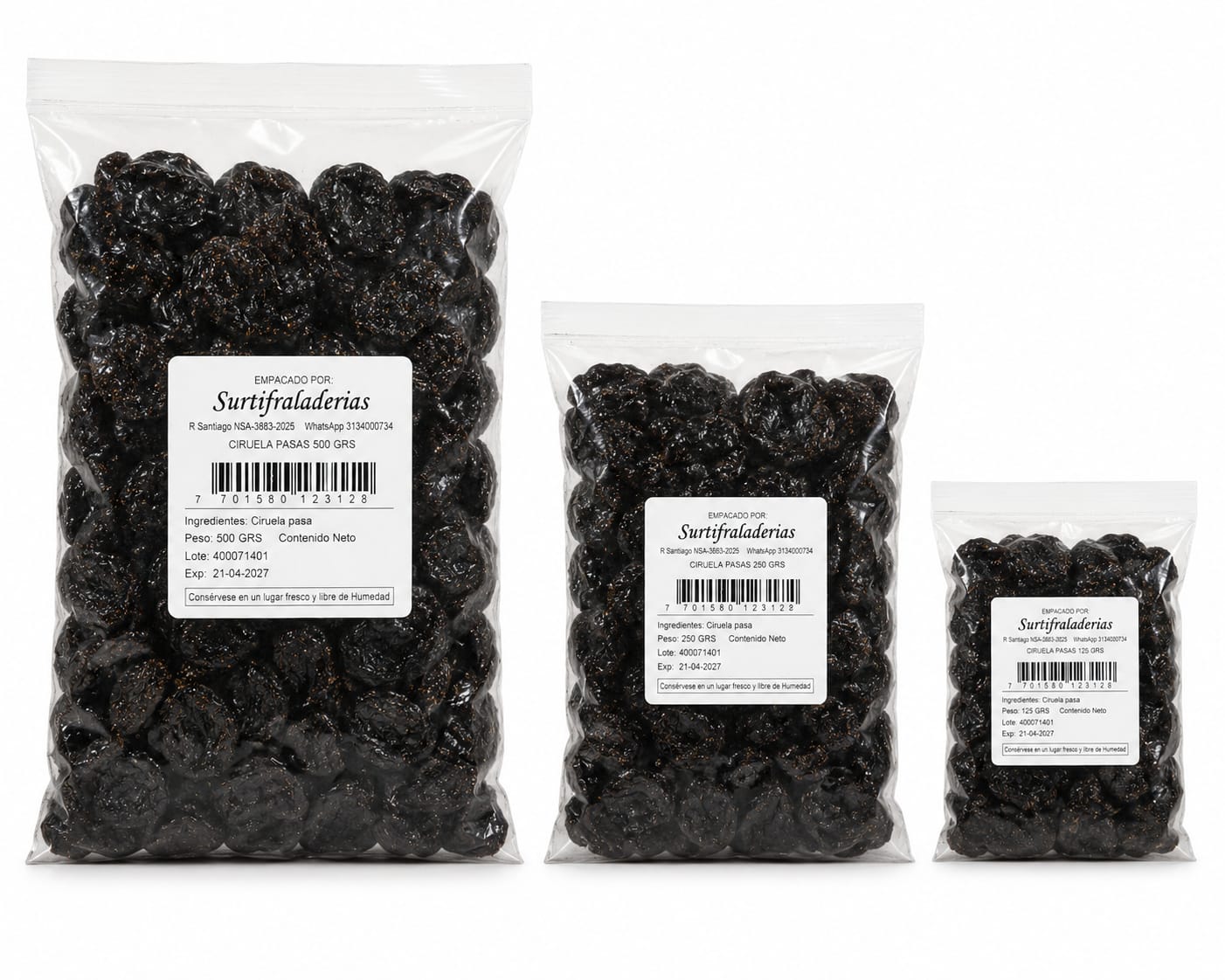 CIRUELA PASA 500 GR